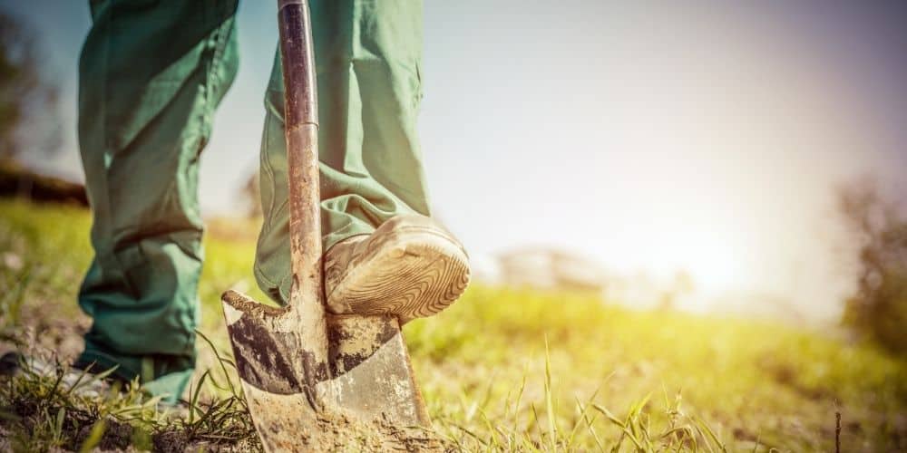 Man digging a trench