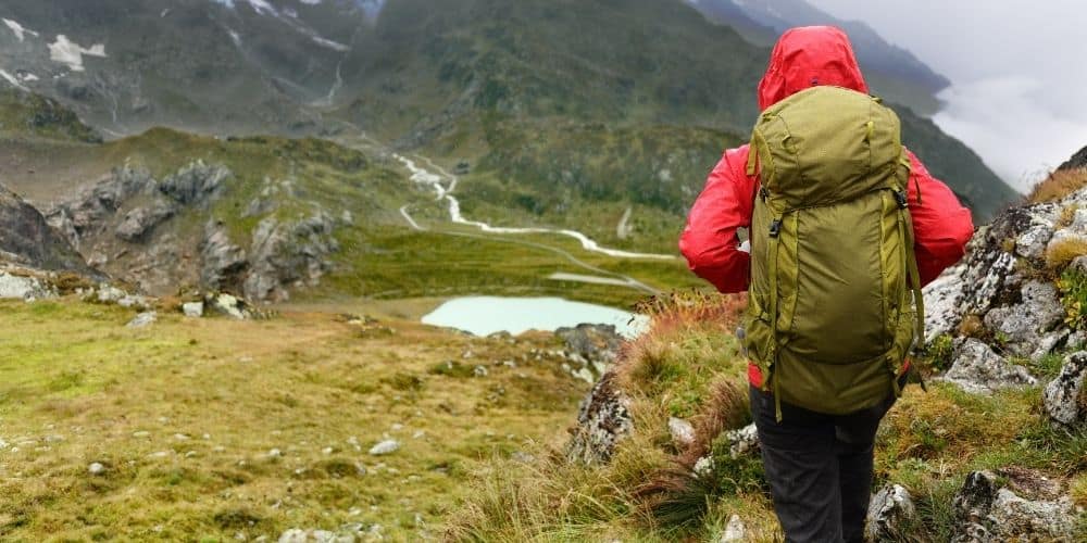 hiking in wet weather